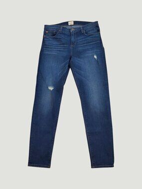 HUDSON Womens Blue Jeans Krista Ankle Distressed Super Skinny Medium Wash SZ 32